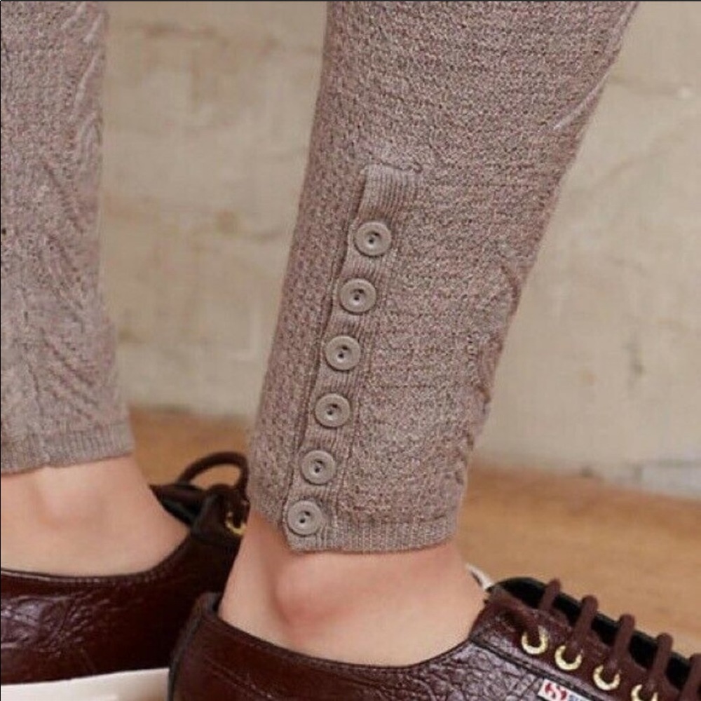 Anthro Sleeping on Slow Wool Leggings